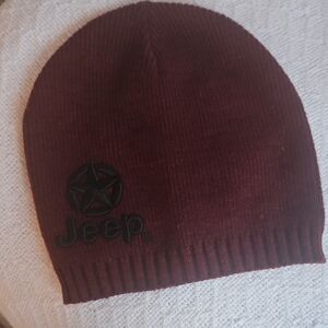 100% Authentic Jeep Branded Oxblood/ Burgundy Beanie